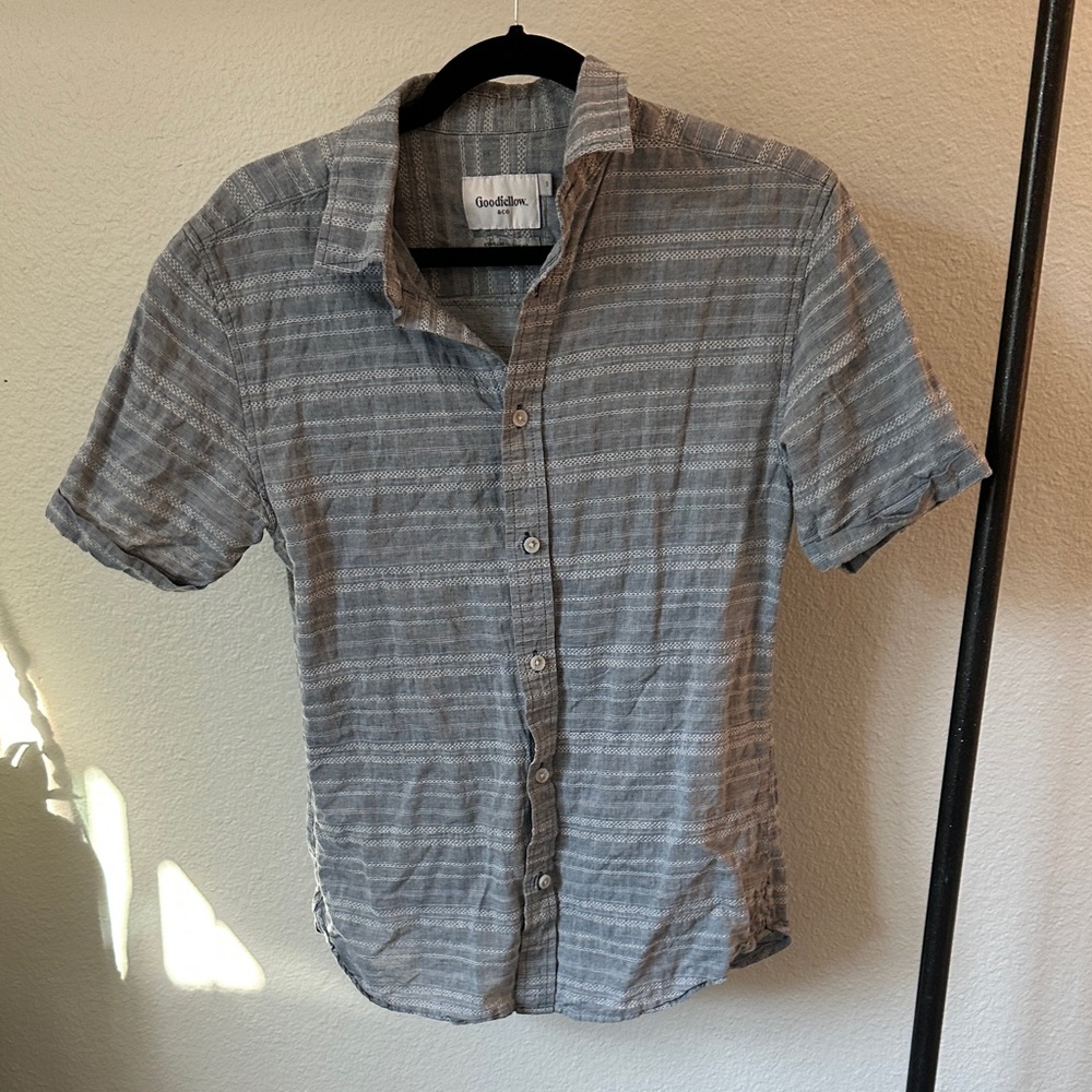 Goodfellow & Co Men's Casual Gray Plaid Shirt